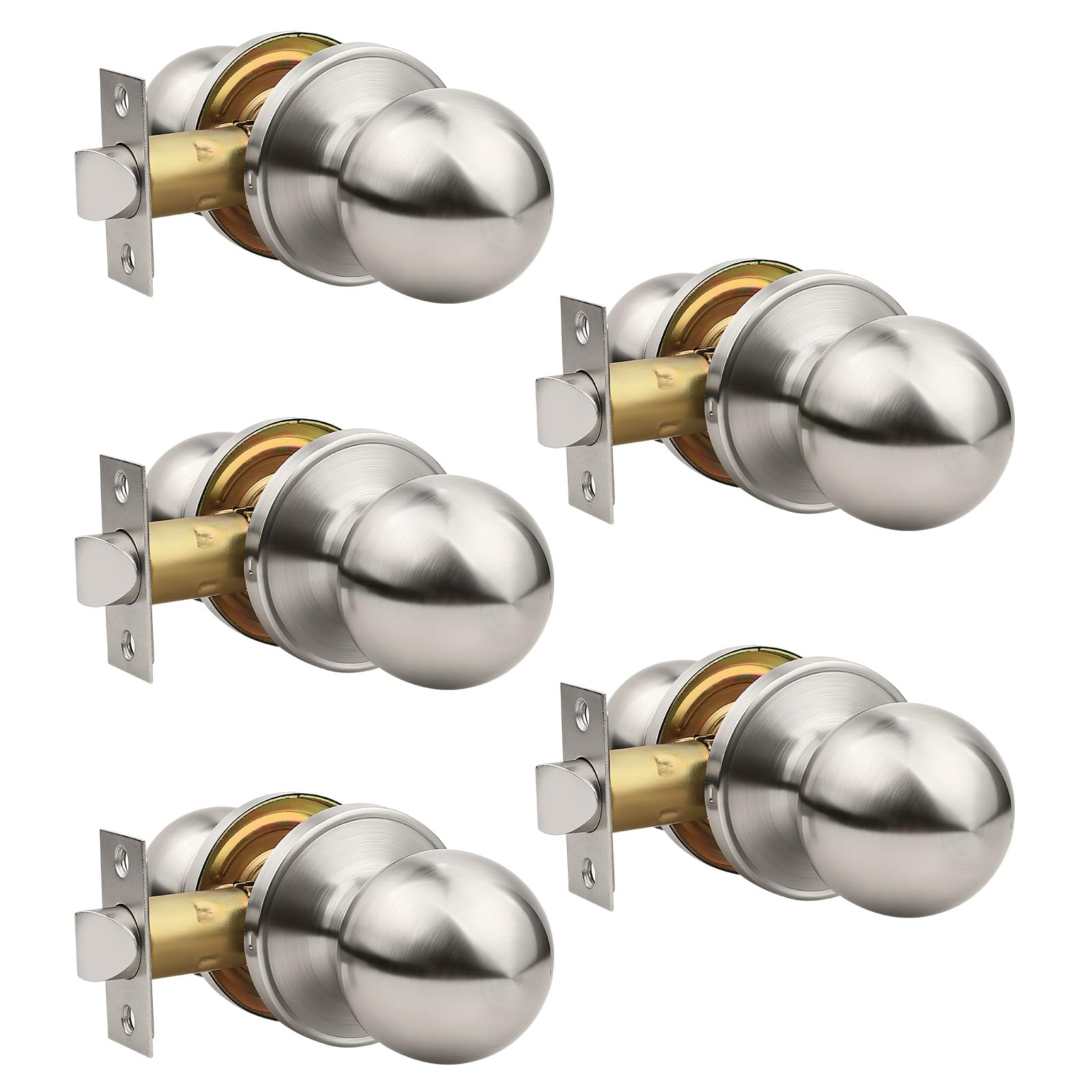 Privacy Door Knobs - 2 Pack Satin Nickel -24 Privacy Door Knobs - 2 Pack Satin Nickel -24