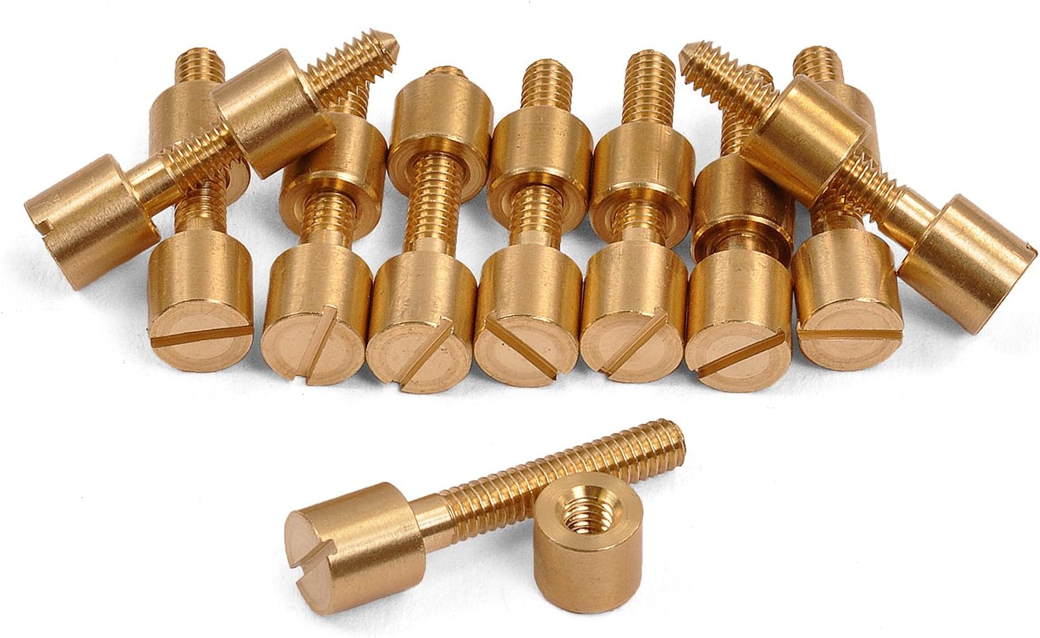 10 Pack of Brass Screw Fasteners, 5/16 Diameter Head - 600B