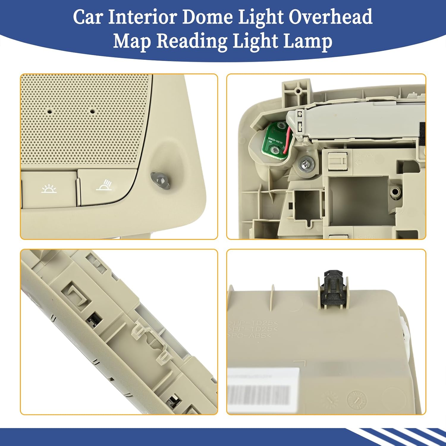 Car Interior Dome Light Overhead Map Reading Light Lamp 26430-C990D Compatible with Nissan Altima 2013-2018 Sentra 2013-2015 264308995D