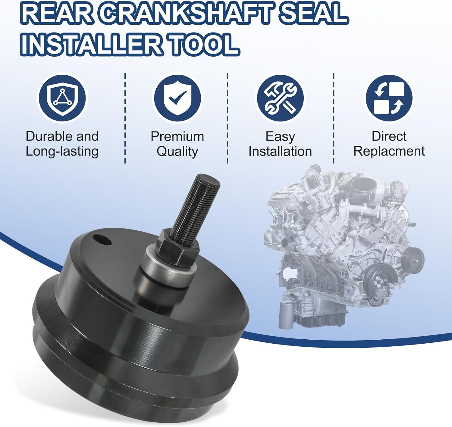 JDMSPEED 303-1514 6.7L Rear Crankshaft Seal Installer Tool Fits for 2011-2021 Ford Super Duty F250/F350/F450/F550 2016-2021 F650/F750 6.7L Power Stroke Diesel #Alt ST-138