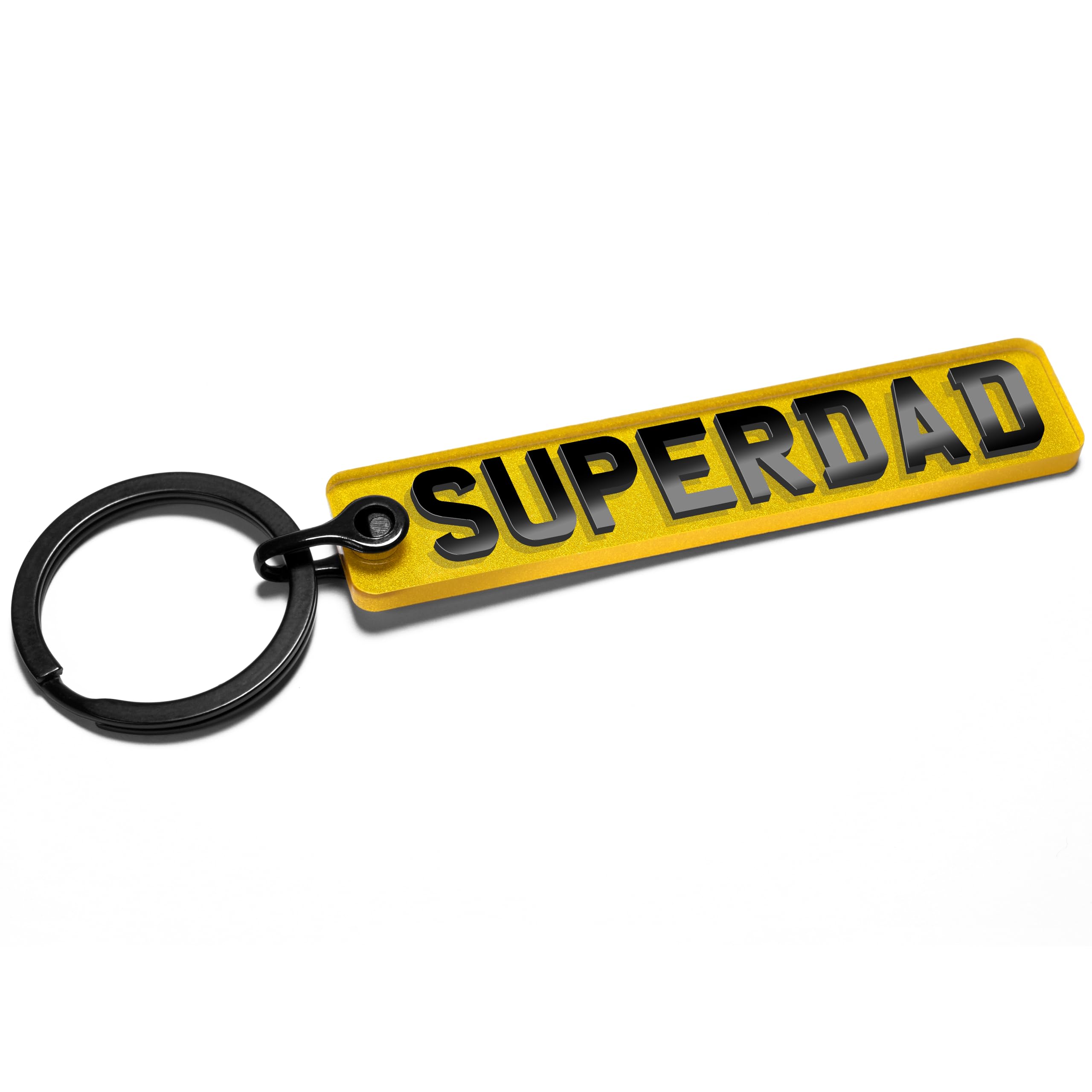 Pixly® Super Dad Licence Plate Keychain, Mini UK Number Plate Keyring, Name Key Chain, Car Registration Key Ring, Gift Reg Fob, for Him, Father's Day, Father