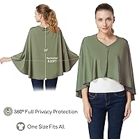 Vista 5 de Funda de lactancia y poncho de lactancia para bebé, cubierta de lactancia materna multiusos para toldo de asiento de automóvil, funda de asiento