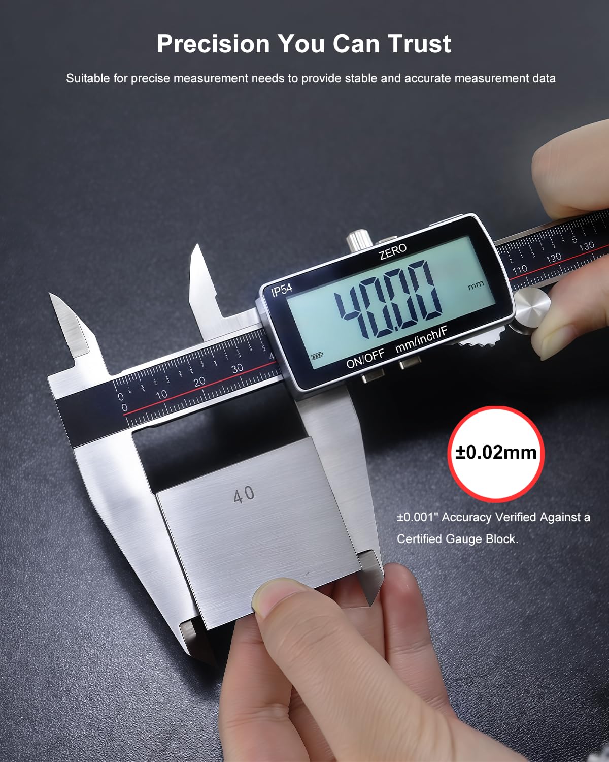 GODESON Micromètre de rotor de frein à disque, outil de mesure numérique pour frein à disque 300 mm, outil de mesure de frein avec étrier, conversion pouces/métrique, acier inoxydable, grand écran LCD