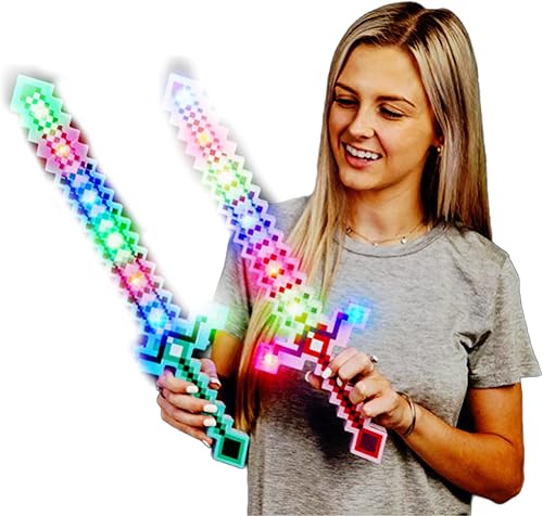 Espada de píxeles Galaxy 3D iluminada de 20 pulgadas, 1 unidad surtida