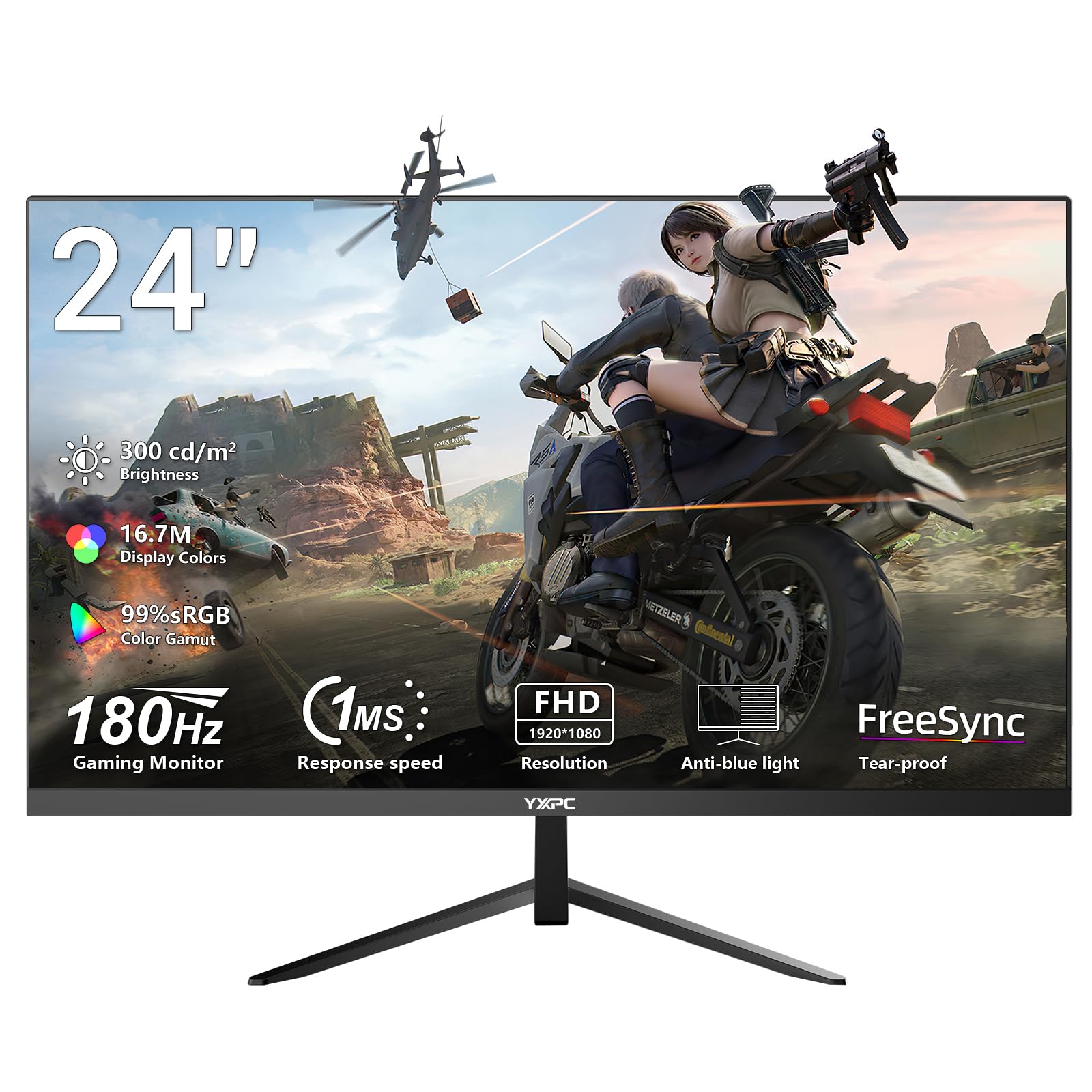 Amazon.com: YXPC 24 Inch Computer Monitor, 180Hz FHD 1080P VA