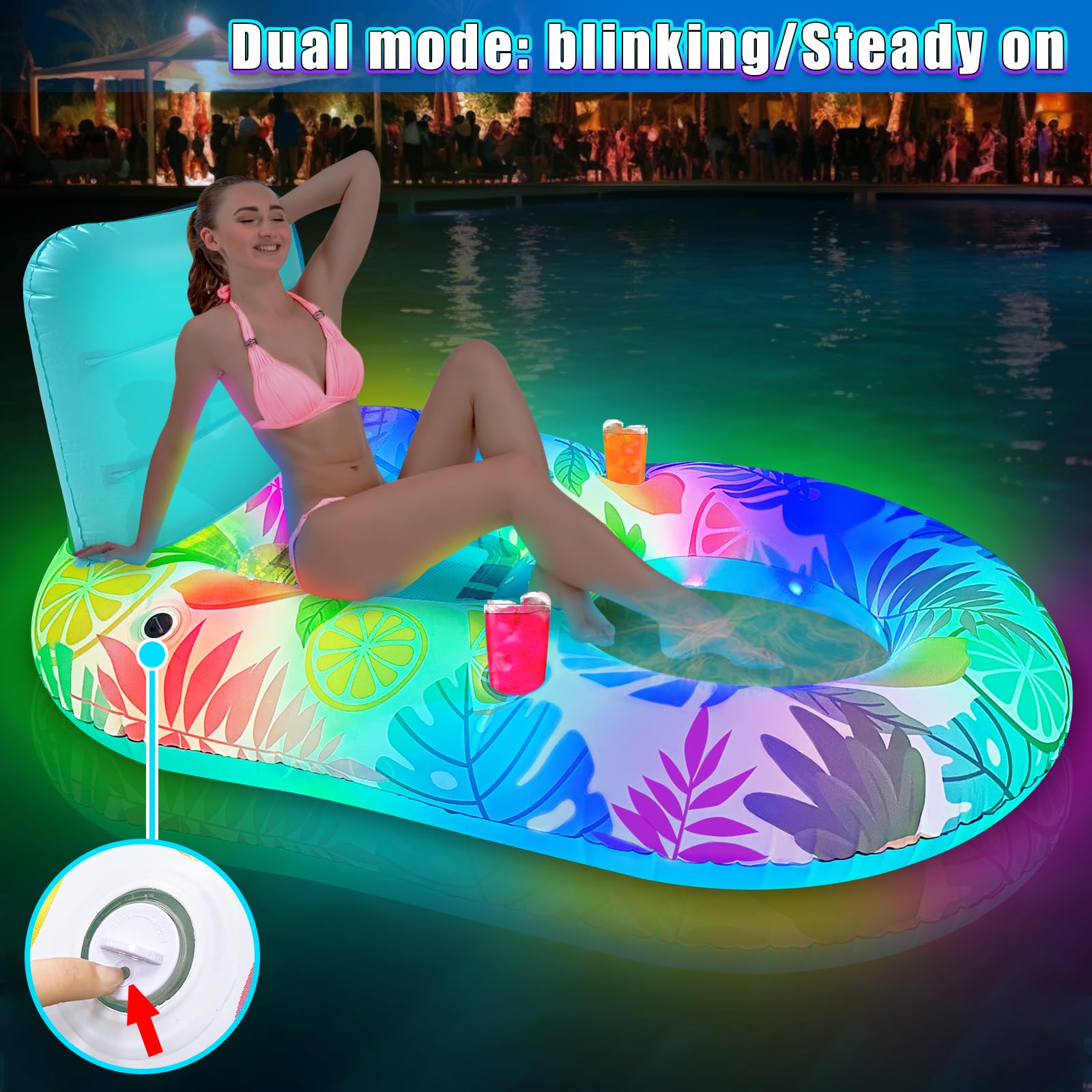 Flotadores Adultos Flotador Para Piscina Adultos Con Toldo Silla  Reclinable Inflable Con Portavasos Hasta 160 Kg Inflable Tanning Pool