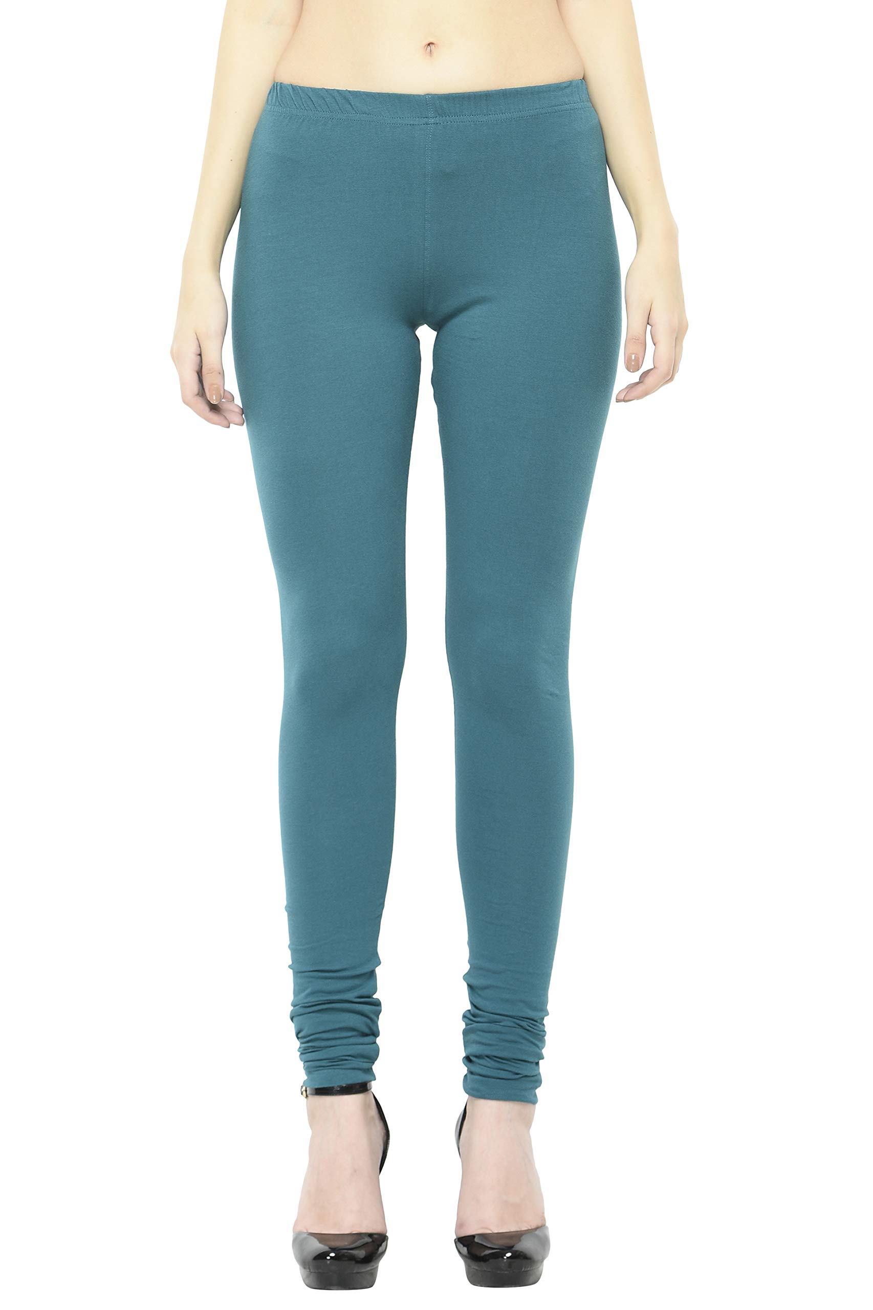 frenchtrendz Women's Cotton Spandex Stretchable Mid Rise Slim Fit Churidar Leggings Pull On-picture-10