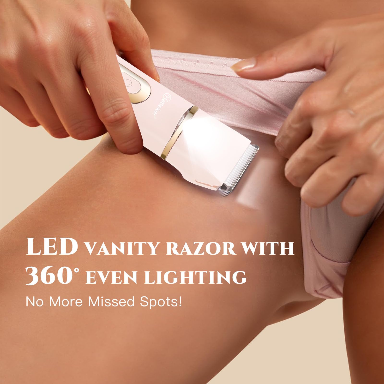 Maquinilla de afeitar eléctrica 4 en 1 para mujer, IPX7, impermeable, para piernas, brazos, facial y axilas, inalámbrica (rosa)