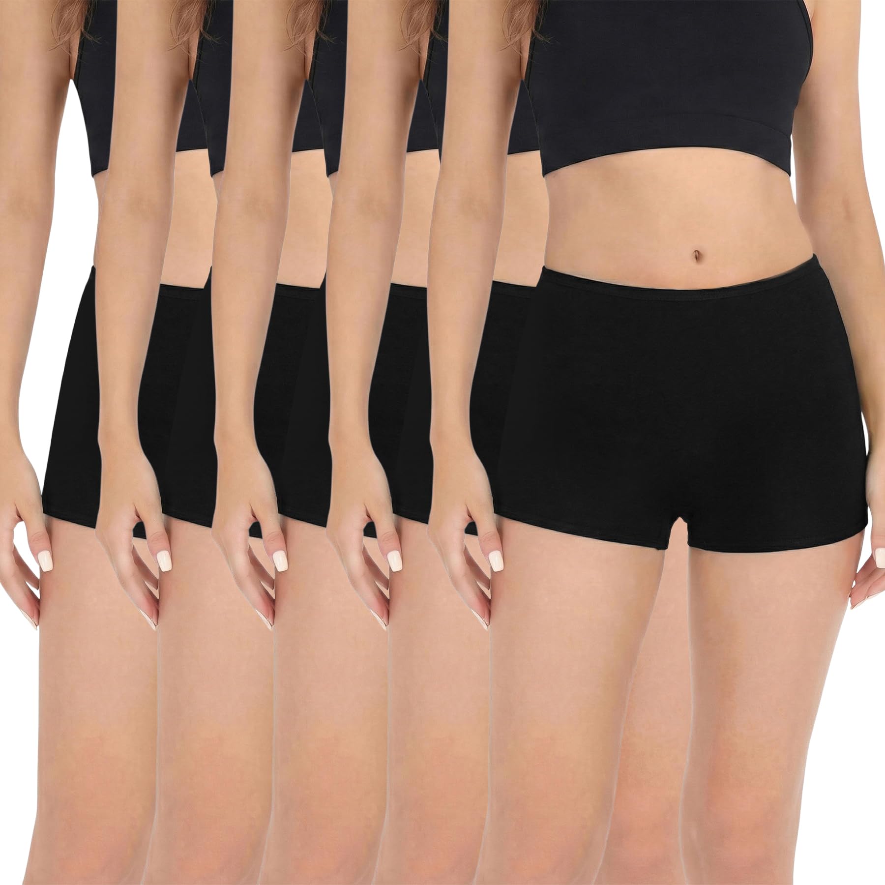 Marvmys Damen Boxershorts Baumwolle Unterwäsche Atmungsaktiv Bequem Weich Mittelhohe Panties Multipack S-XXL