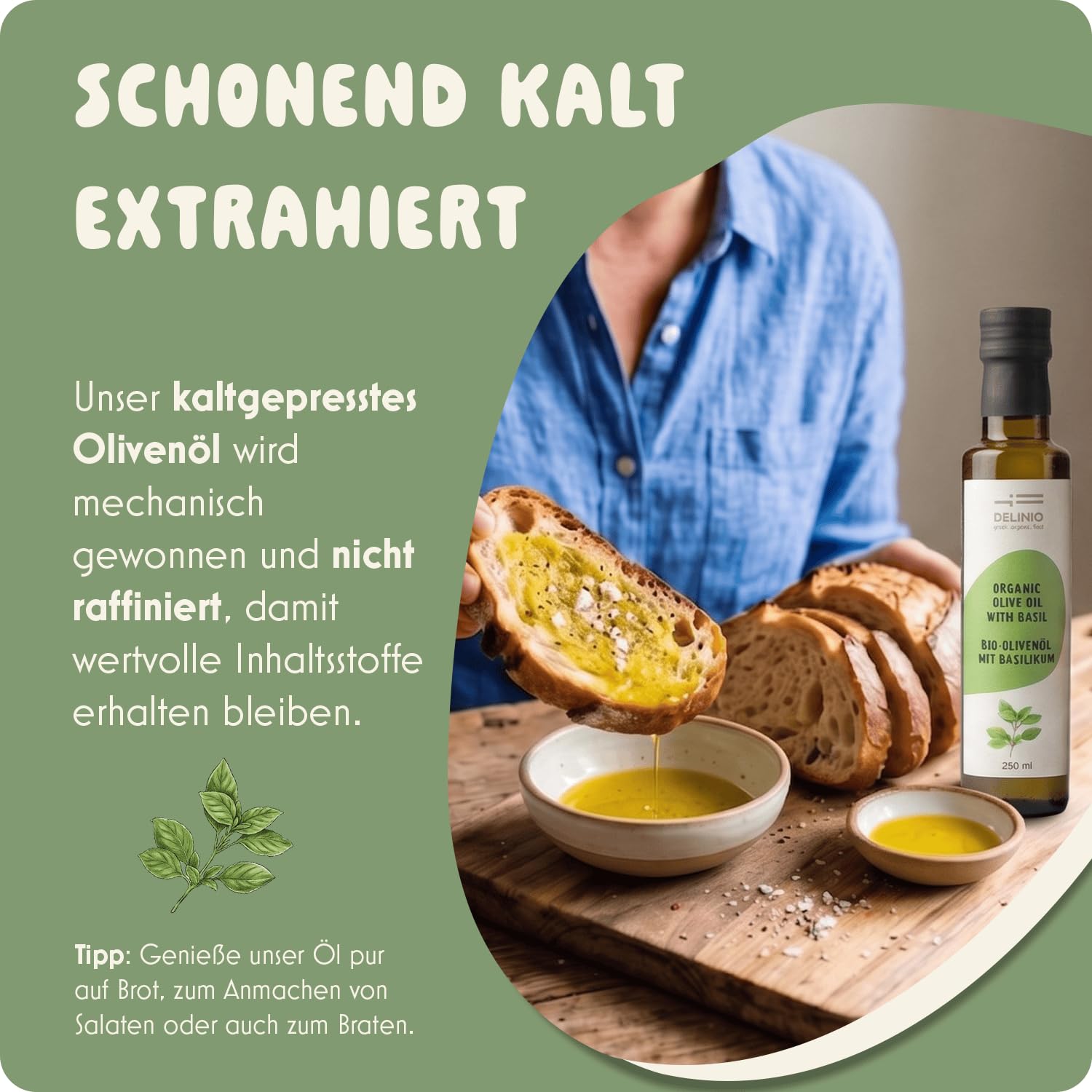 Utry.me Olivenöl kaltgepresst 4x250ml - extra nativ - Probierset griechisches Olivenöl verfeinert mit Basilikum, Zitrone, Orange & Oregano – mit Dosierkappe, inkl. UTRY.ME Gutschein