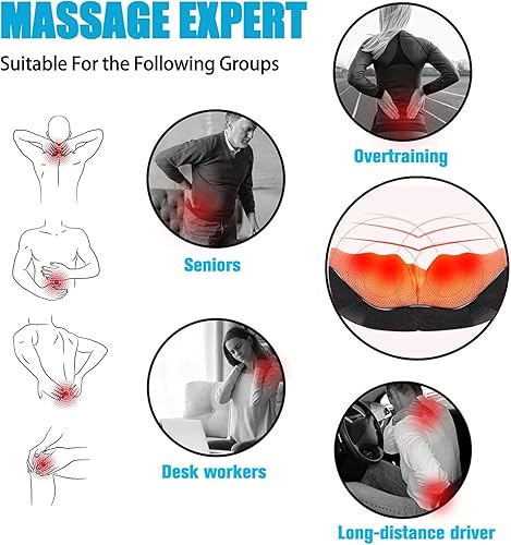 Miniatura 4 de VIKTOR JURGEN Regalos de Navidad para mujeres y hombres, masajeador Shiatsu de cuello y hombros con calor profundo de tejido para amasamiento