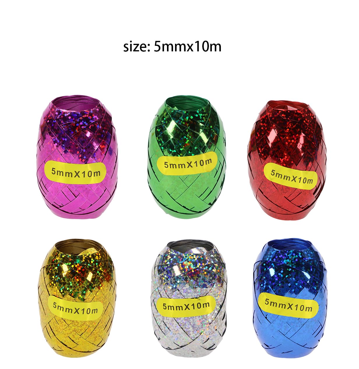 7 Pack Curling Ribbon - 1750 Yards Crimped Balloon Ribbon - Gift Wrap & Crafts (Colorful) For Mothers Day, Birthday, Wedding, Party Decoration