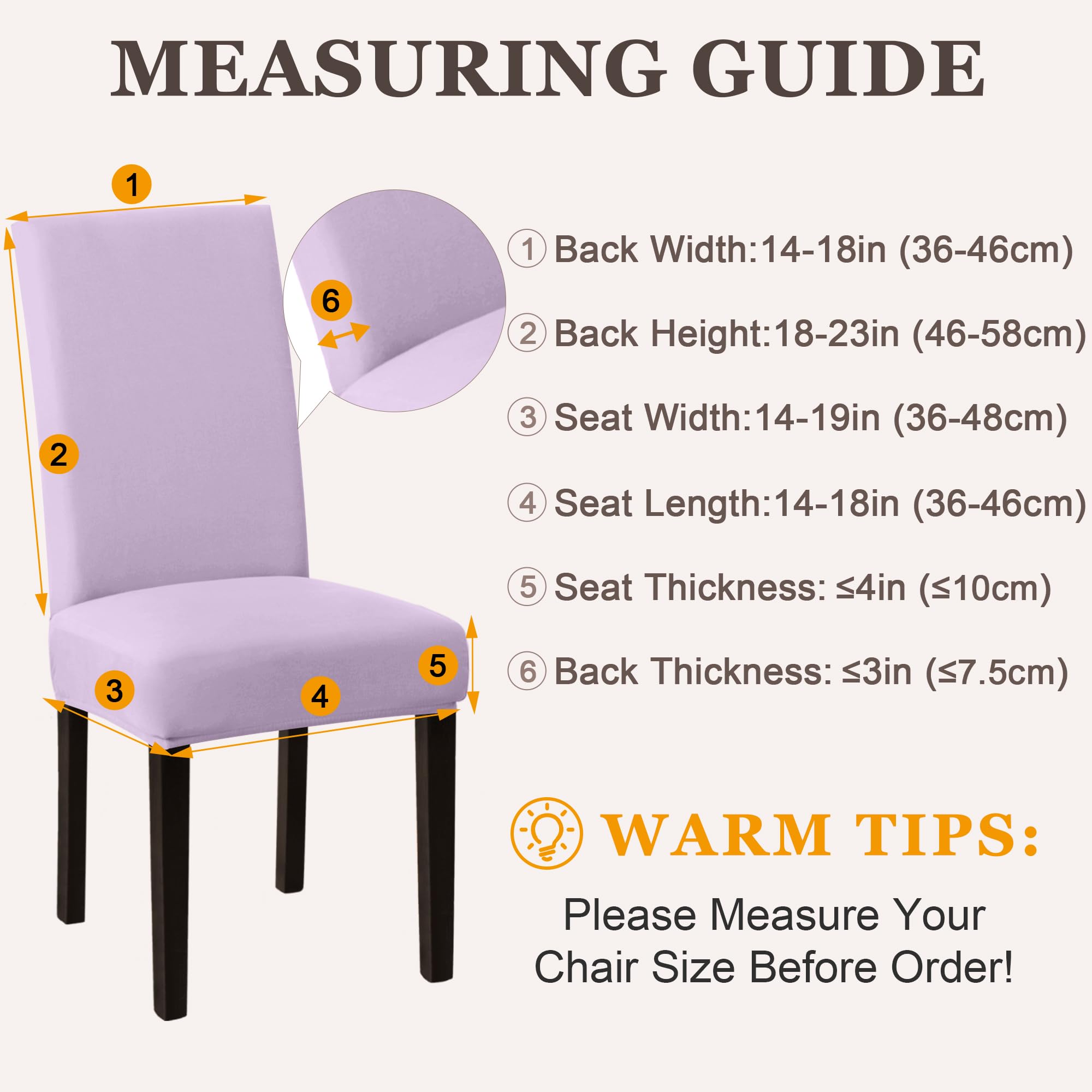 Sufdari Chair Covers 4 purple,Stretch Dining Chair Covers - Image 3