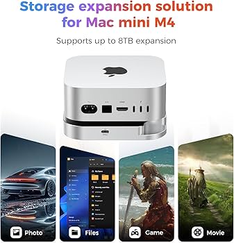 Amazon.com: 40Gbps M.2 NVMe SSD Enclosure for Mac mini M4/M4 Pro