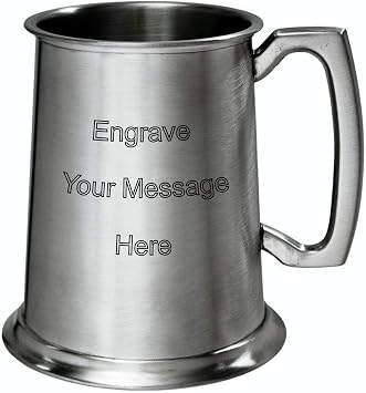 Wentworth Pewter- Antique Finish Pewter Tankard customized