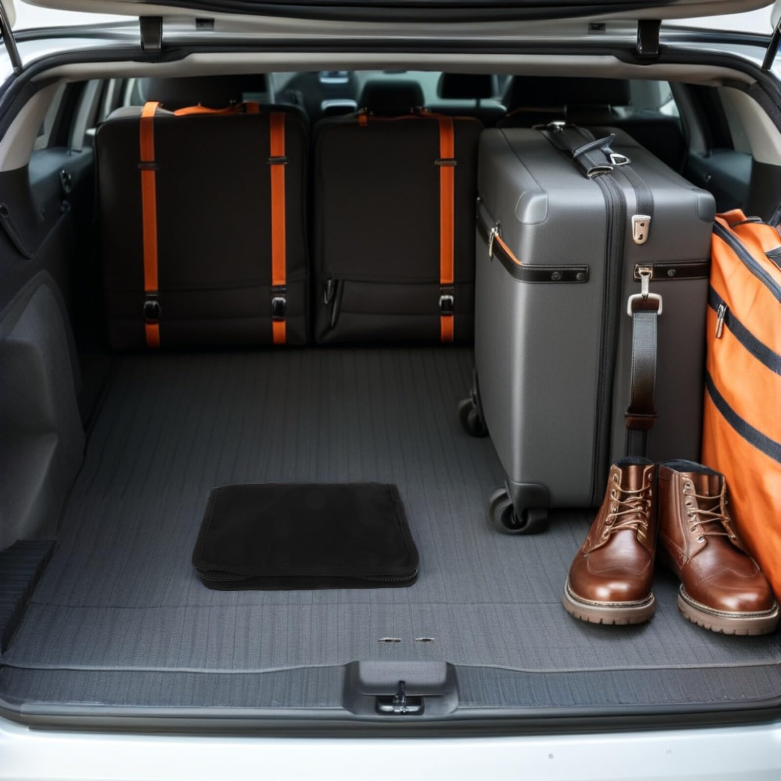 ibasenice Organisateur de Documents en Tissu Oxford 3 Pièces pour Voiture et Noir Fermeture Éclair Flexible et Compartiments Triples, pour Voyage Rangement Extérieur