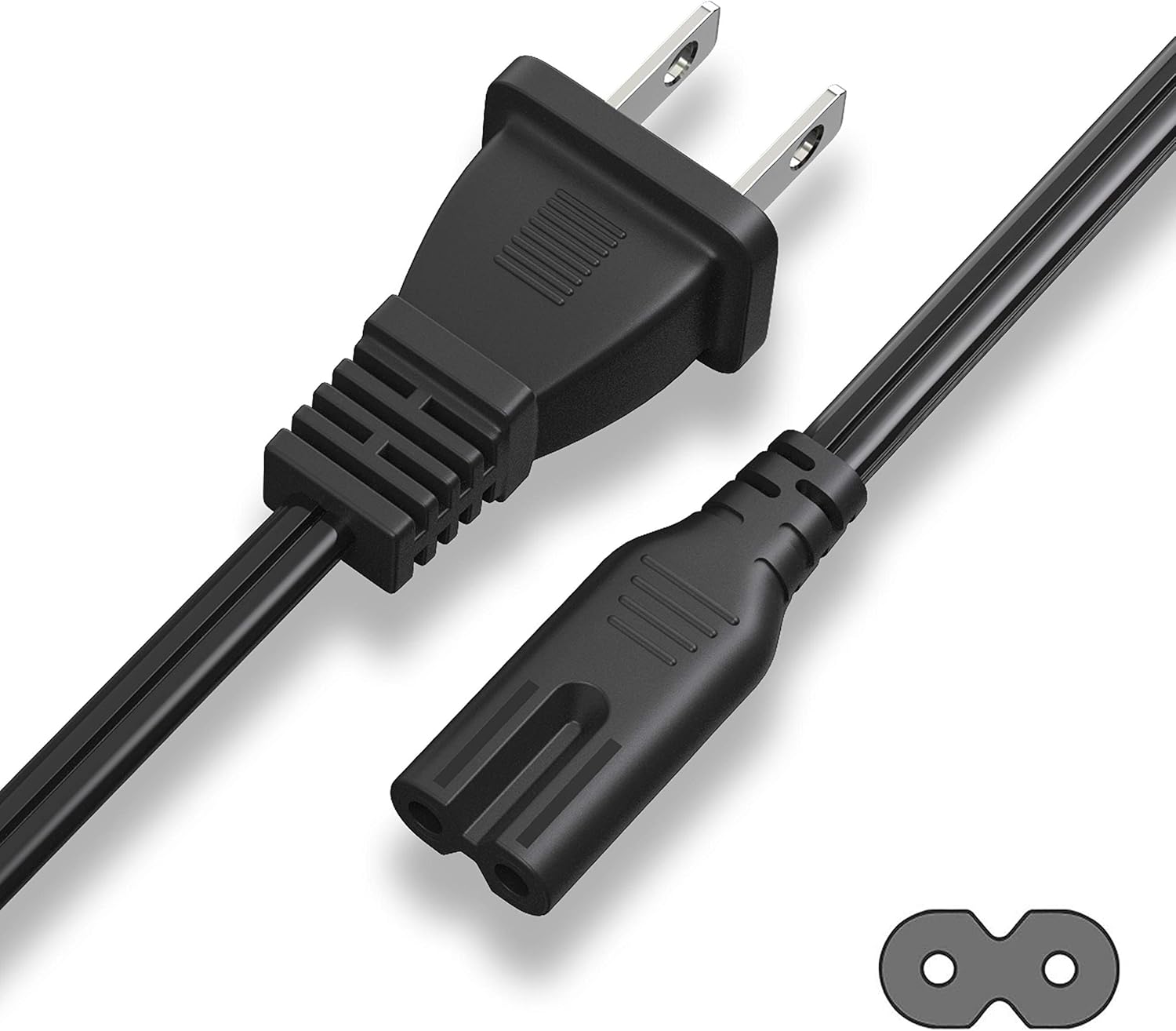 [UL Listed] 6Ft AC TV Power Cord Cable Compatible with