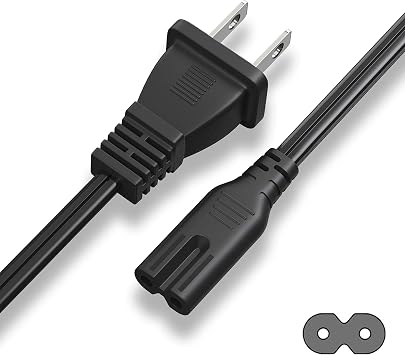 [UL Listed] 6Ft AC TV Power Cord Cable Compatible with Apple TV 1st,2nd,3rd,4th,5th Generation 4K