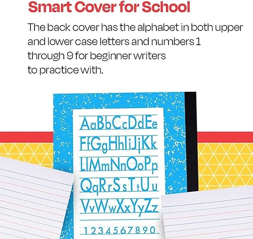 Miniatura 6 de School Smart Skip-A-Line 085301 - Libro de composición con rayas, grado 2, azul, 100 páginas