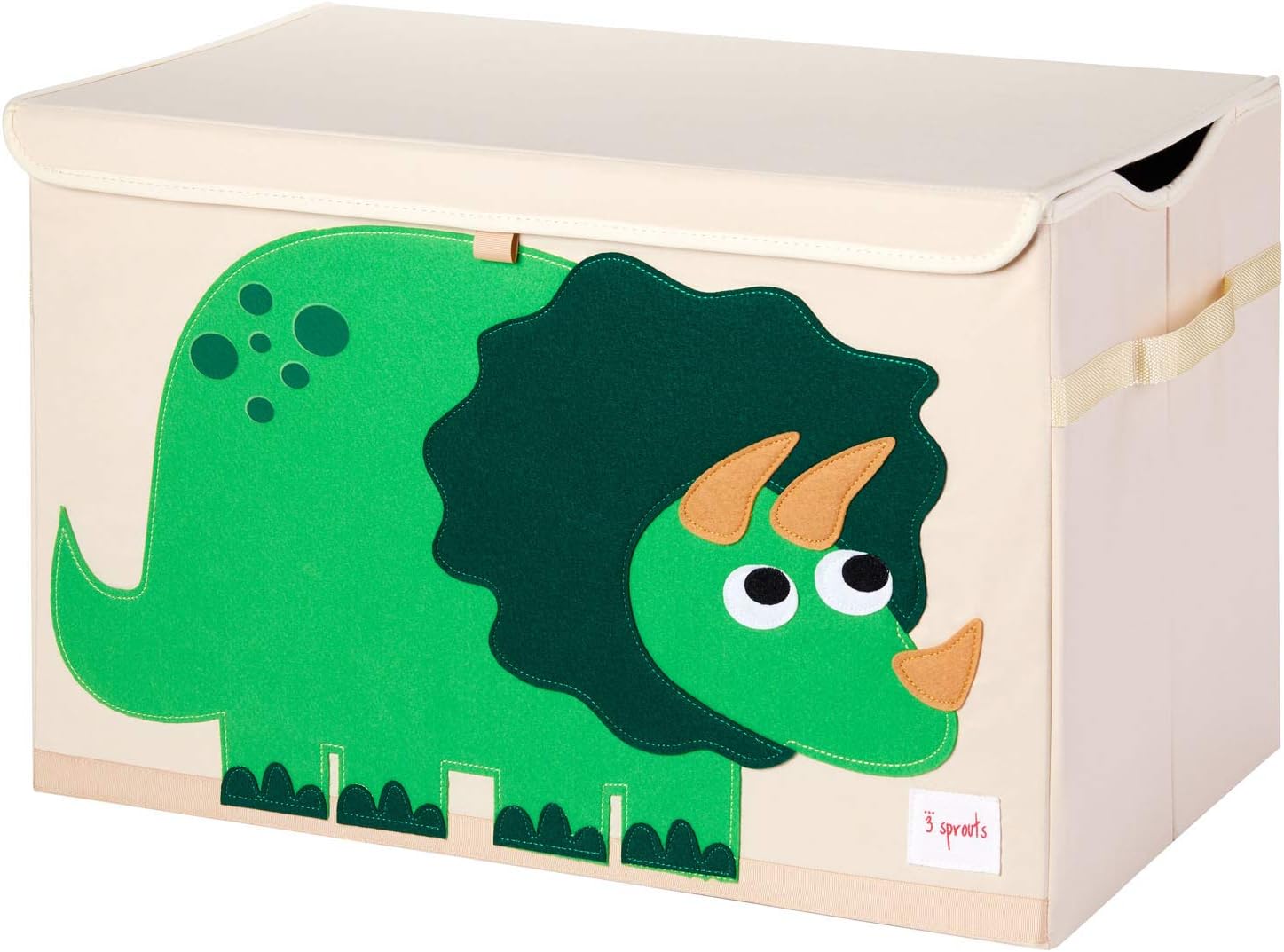 3 Sprouts Kids Toy Box, Box For Toys, Toy Storage Organizers for Boys and Girls Room with Lid & Handles - DINOSAUR