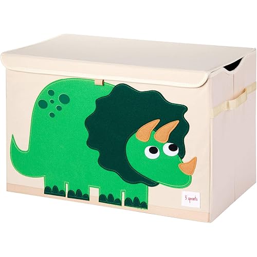 3 Sprouts Kids Toy Chest - Storage Trunk for Boys and Girls Room, Dinosaur