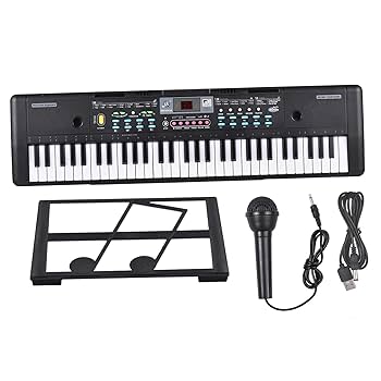 電子ピアノ61鍵盤 キーボードピアノ2つの5Wステレオスピーカータッチレスポンス 電子ピアノ 88鍵盤 折りたたみ式 タッチレスポンス鍵盤 5W