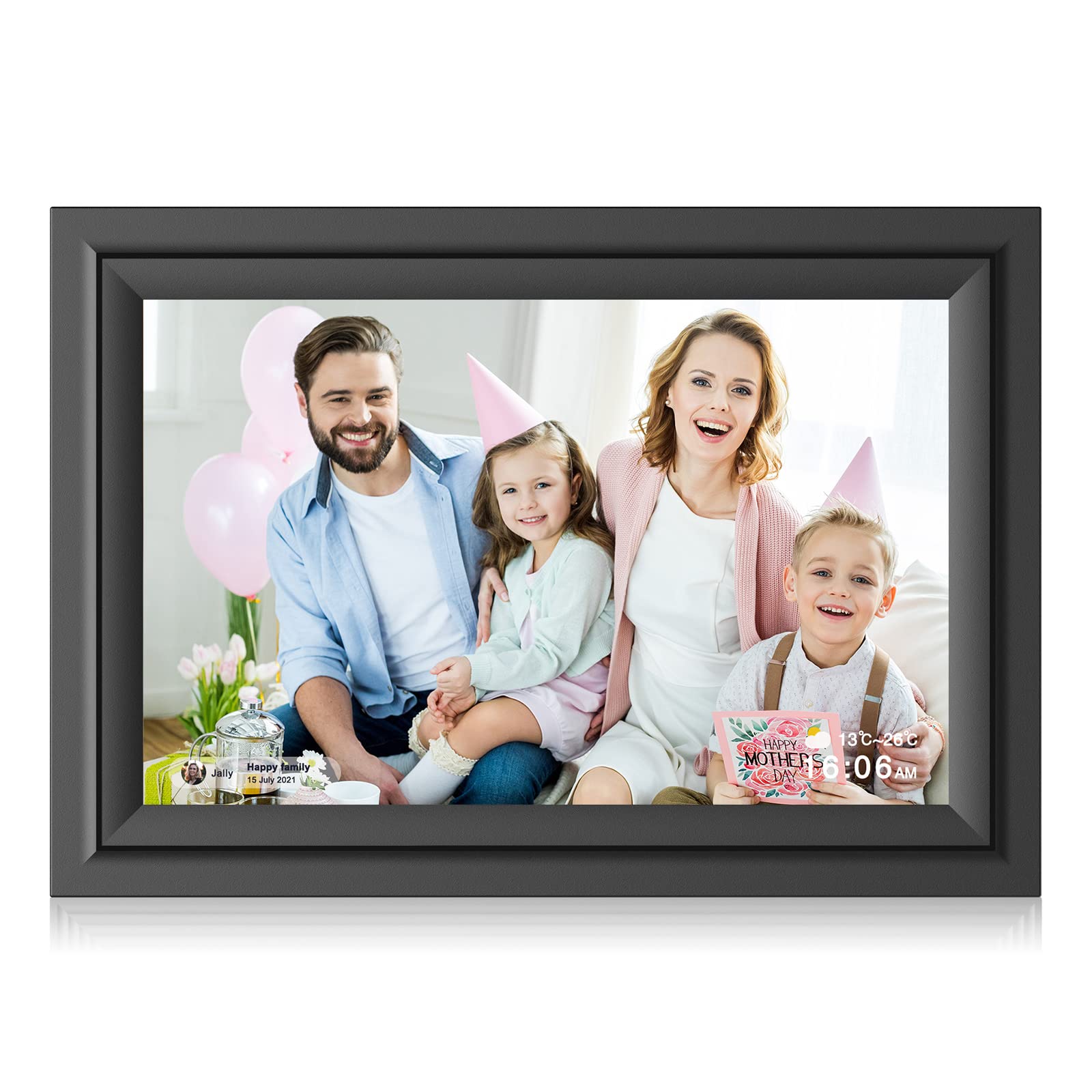 SAMMIX Digital Picture Frame, 10.1 Inch WiFi Digital Photo Frame, IPS HD Touch Screen Electronic Picture Frame, 16GB Storage, Slideshow, Easy to Share Photos and Video via Uhale APP, Gifts for Mom