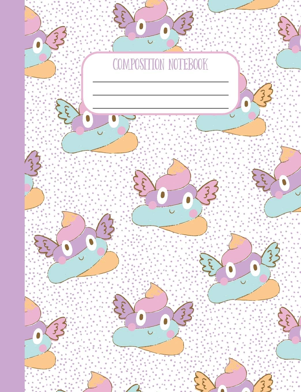 Composition Notebook: Flying Rainbow Unicorn Poop Wide Rule Composition Notebook, 120 pages