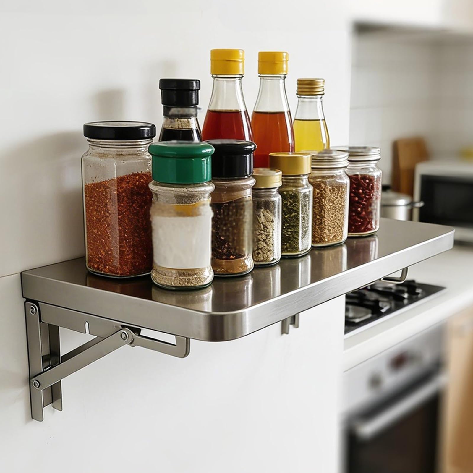 Table pliante murale inox 304 compacte et ultra solide