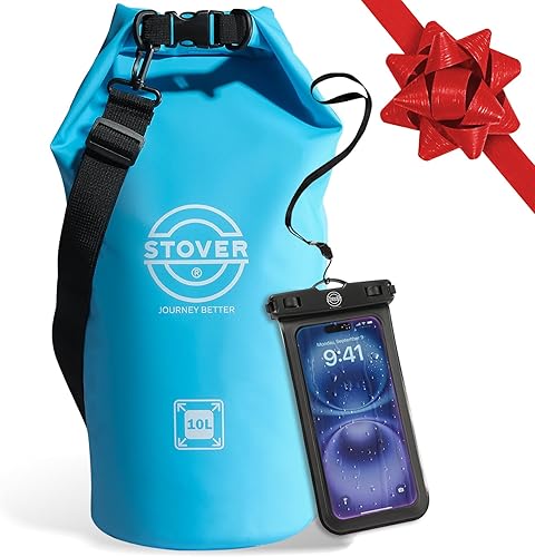 STOVER Mochila impermeable de 51025304055L, bolsa seca flotante para kayak, viajes, playa, senderismo y campamento, hombresmujeres