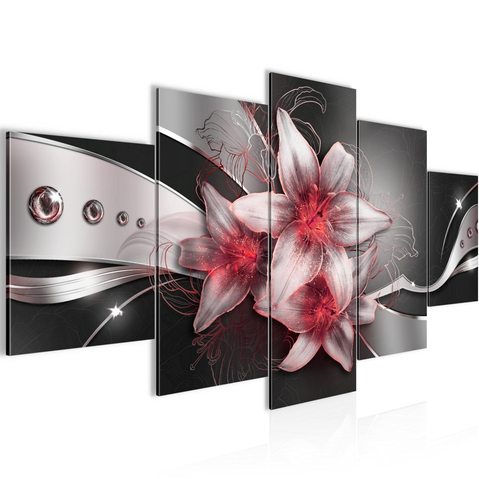 Tableau Lys De Fleurs XXL pour sublimer le mur de votre salon moderne