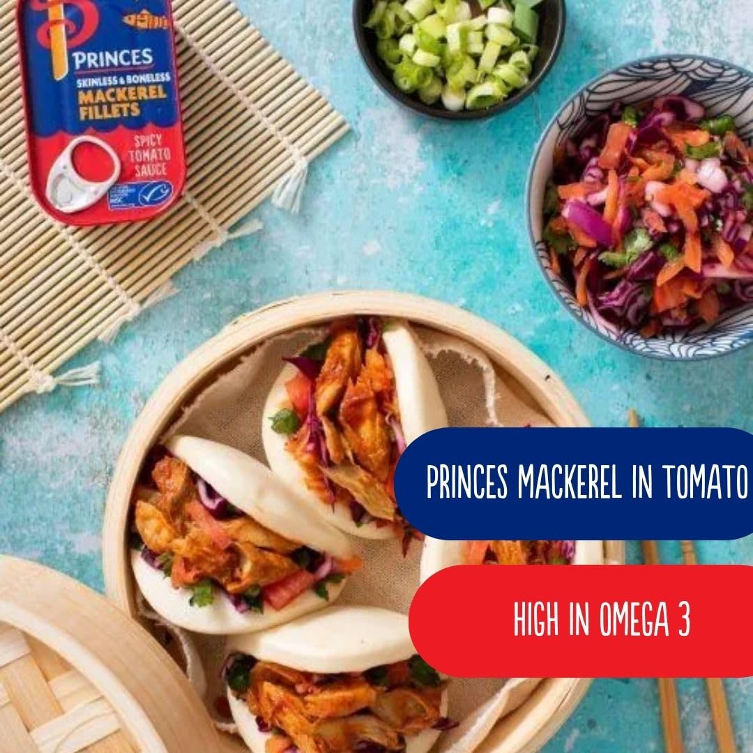 Princes - Filetti di sgombro in pomodoro, 125 g, confezione da 10