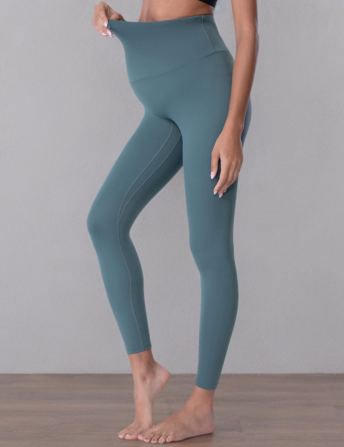 POSHDIVAH Women's Maternity Leggings Over The Belly Pregnancy Yoga Pants Active Wear Workout Leggings - Image 7