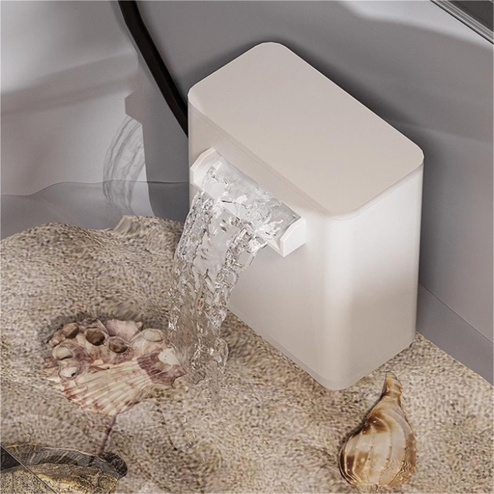 Hábitat del terrario Sun Terrace Turtle Villa Caja de alimentación Hábitat Perfecto for Sus Mascotas acuáticas Terrario del Acuario(Grey)