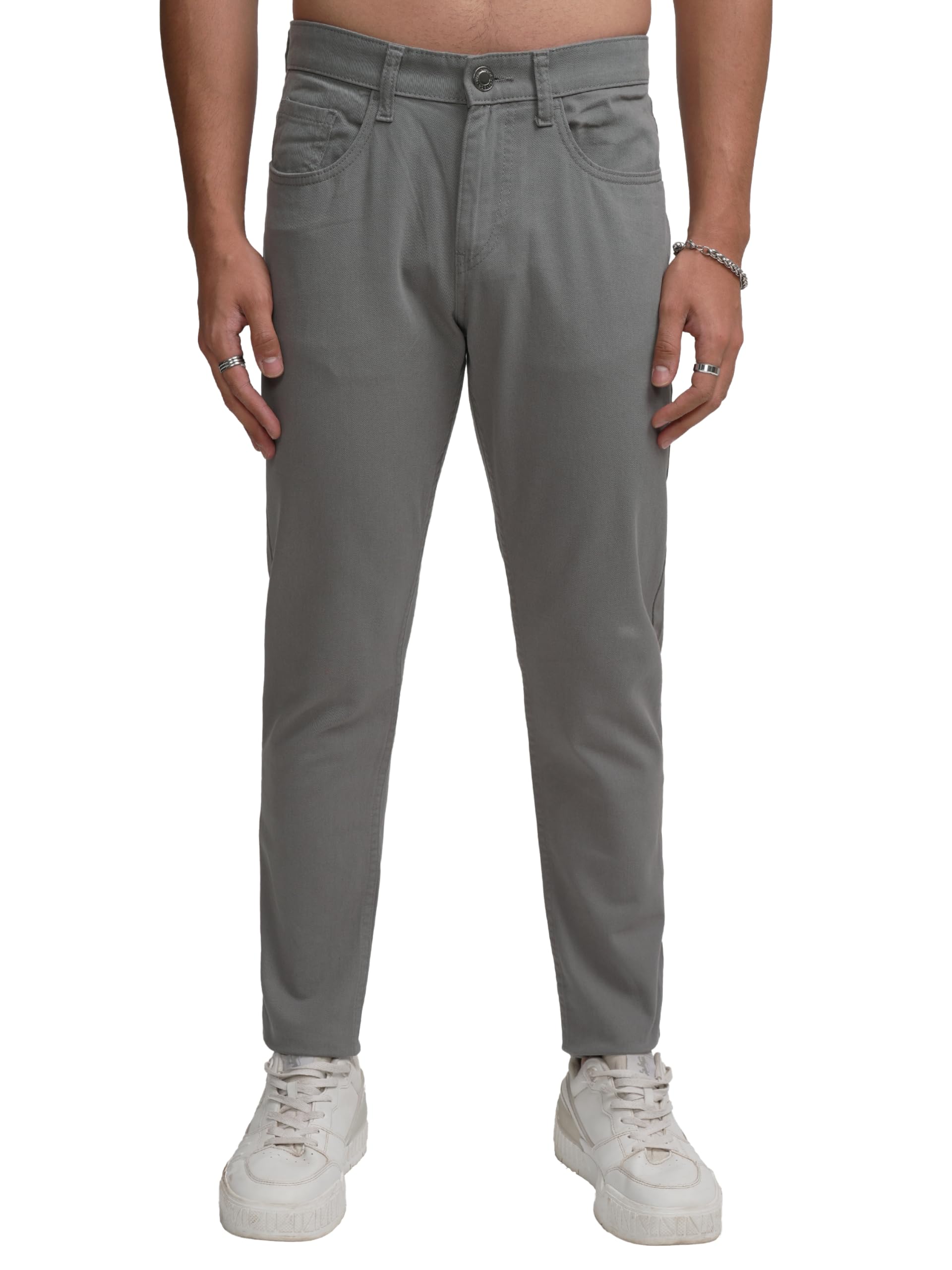 highlander Men's Tapered Fit Solid Regular Trousers | Stylish & Versatile | Perfect for Casual & Formal Wear | Trouser for Men | Men Trousers | Trouser Pant-picture-28