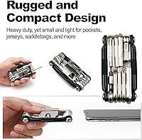 Vista 4 de Kit de herramientas multiherramienta para bicicleta 17 en 1 con disyuntor de cadena ergonómico y ligero, kit de reparación de bicicletas MTB