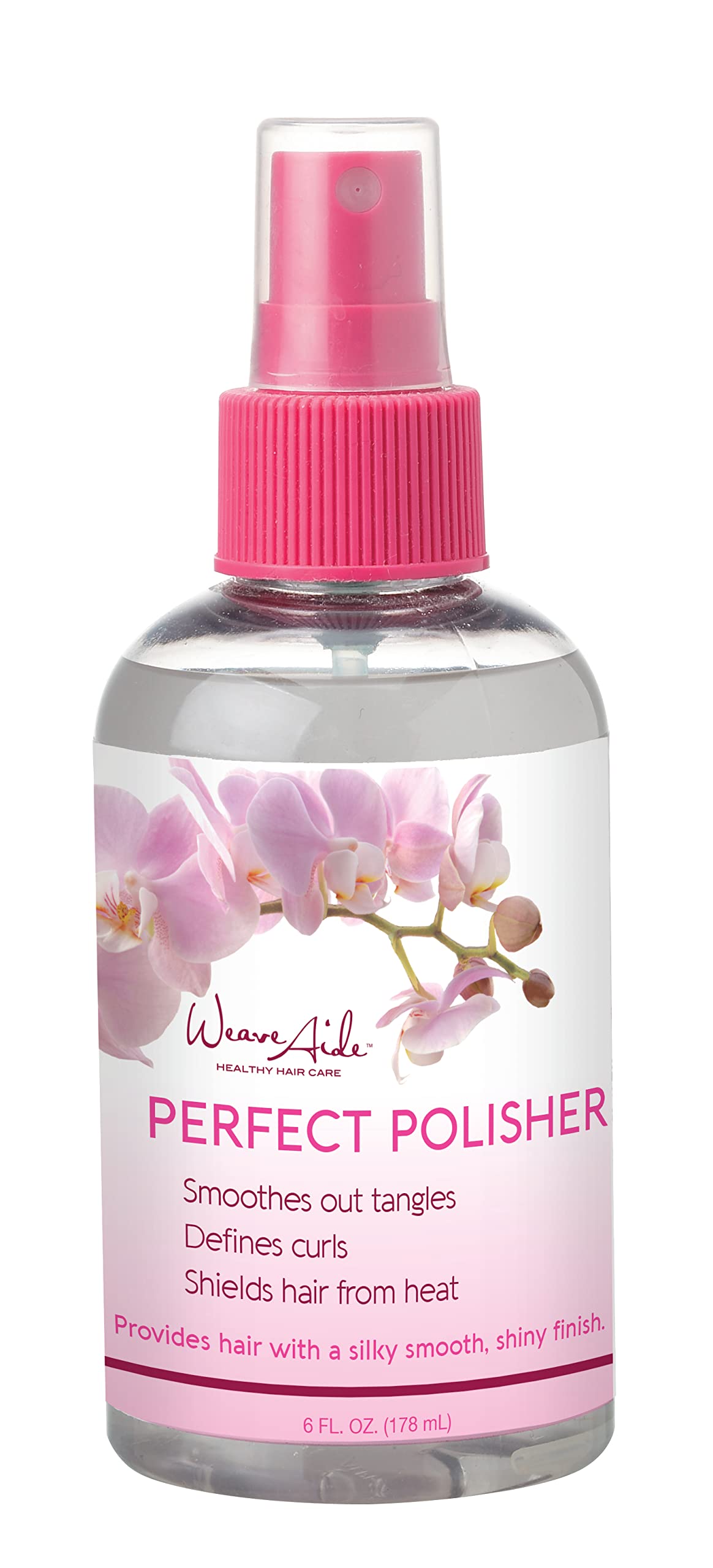 Weave Aide Perfect Polisher 6 oz. Protects hair from heat. Nourish & shine, for dry hair, dull hair, Provides moisture shine spray.
