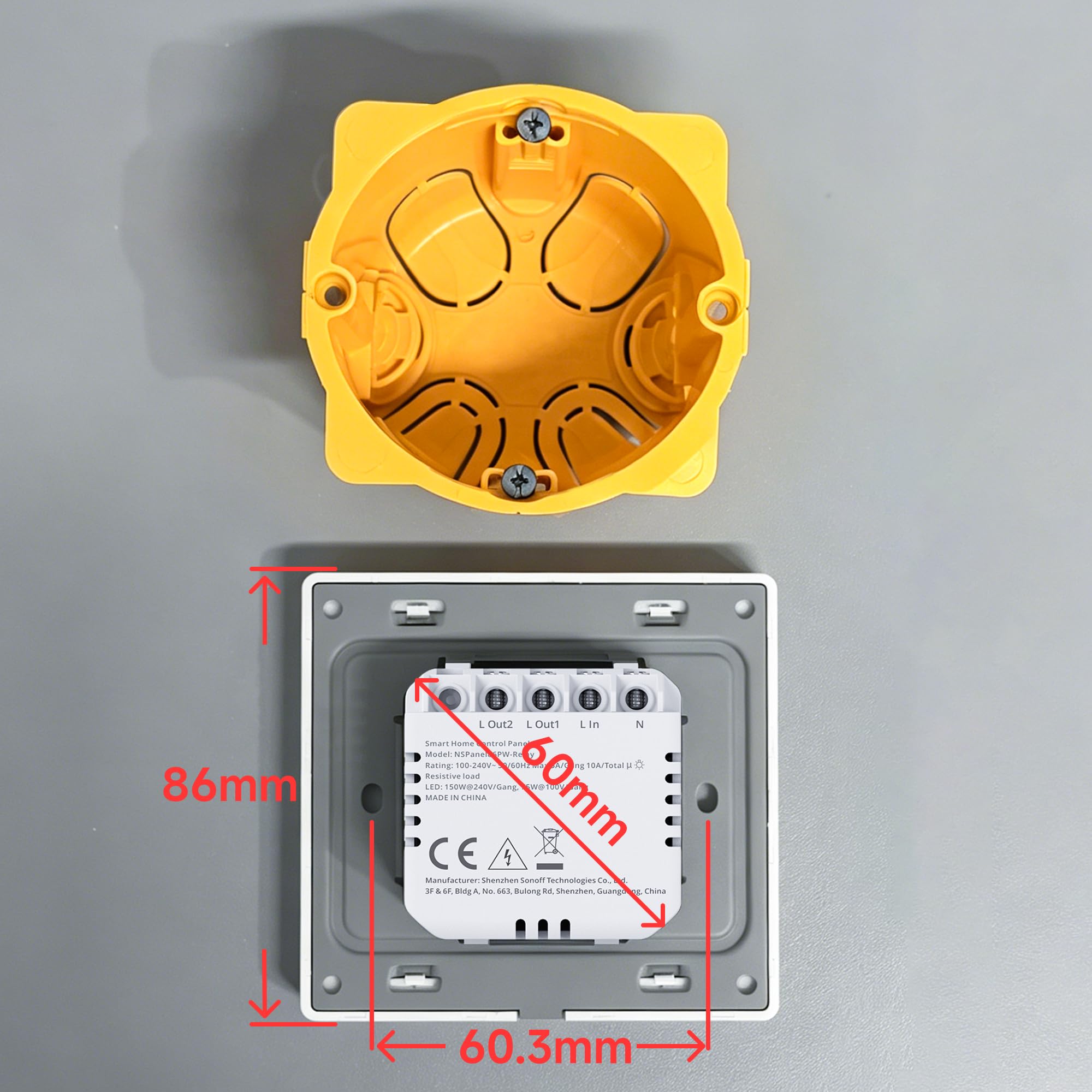 SONOFF NSPanel Pro Gen2 Pannello Smart con Relè - Zigbee Hub 3.0 & Matter Bridge, integrazione con Home Assistant, Termostato, Allarme,Doppia Banda 2.4/5 GHz,compatibile con Alexa, Google, Apple（nero）