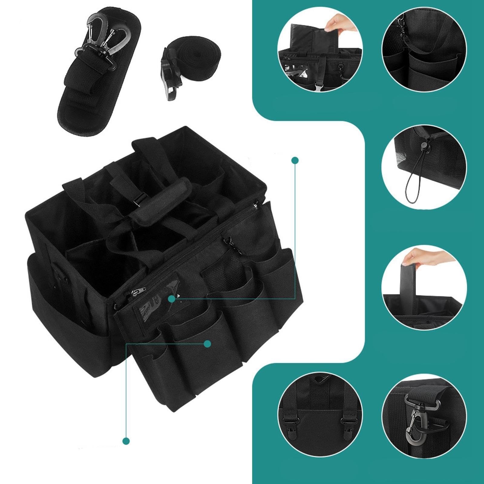 Bolsa de limpieza multiusos, organizador de suministros de limpieza, bolsa de herramientas for limpieza de tuberías de alcantarillado, jardinería, pintura for lavado de coches