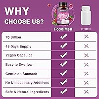 Vista 7 de Probiotics for Women Digestive Health, 70 Billion CFUs Womens Probiotic with Digestive Enzymes & Prebiotics & Cranberry for Gut, Immune & Urinary