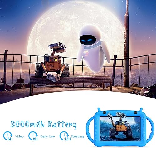 Miniatura 6 de Semeakoko Tablet de 7 pulgadas para niños de 2 a 10 años, tableta de aprendizaje educativo Android 12 con funda a prueba de golpes, 2 GB de RAM+32