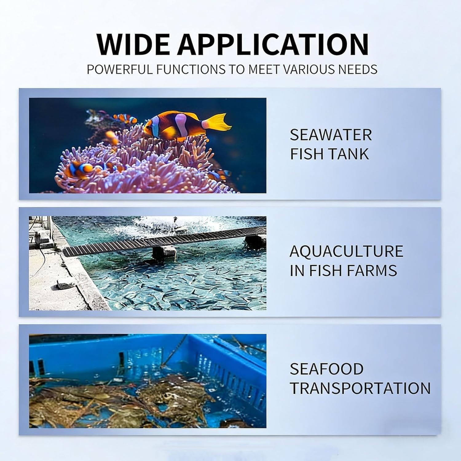 Aquarium-Protein-Skimmer für Aquarien, effizienter Abfallentfernungsfilter, integriertes Design, kein Strom erforderlich, ideal für Meeresfrüchte-Tanks, Aquakultur, 1-3 Tonnen Wasserkapazität