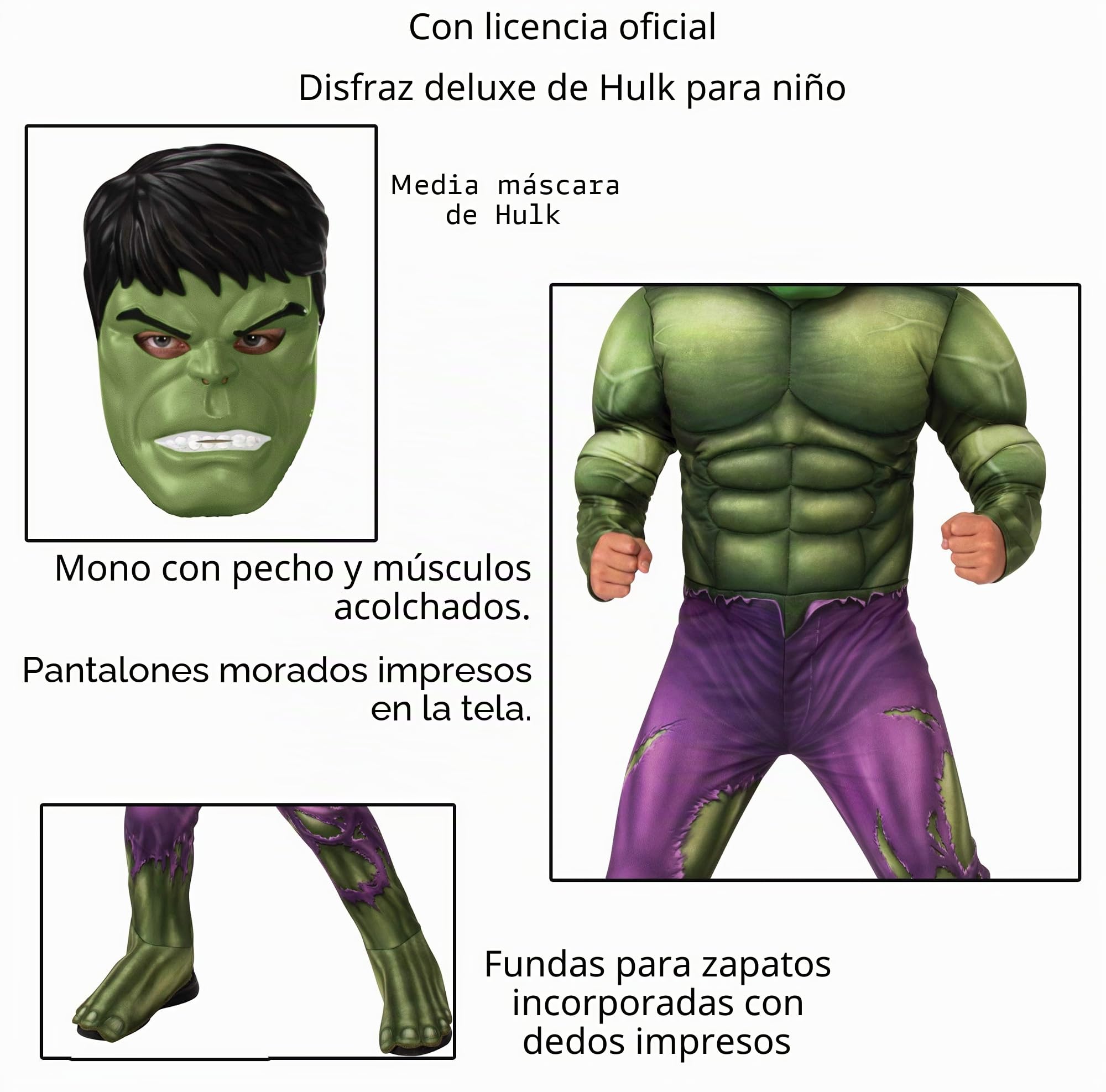 Rubie's Disfraz de Hulk de Marvel Avengers para niño