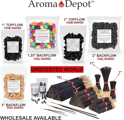 Miniatura 3 de Conos de incienso de carbón de reflujo de pachulí de 2 '' (10)