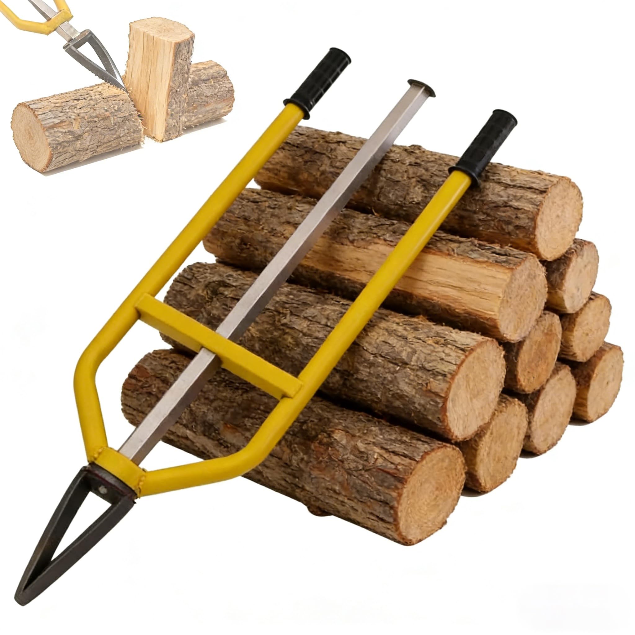 Fendeur de bûches Manuel,Fendeur à inertie portatif avec Manche Lisse,Simple et Rapide, Fend Le Bois de Chauffage en Quelques Secondes pour Les cheminées Le Camping et Les activités