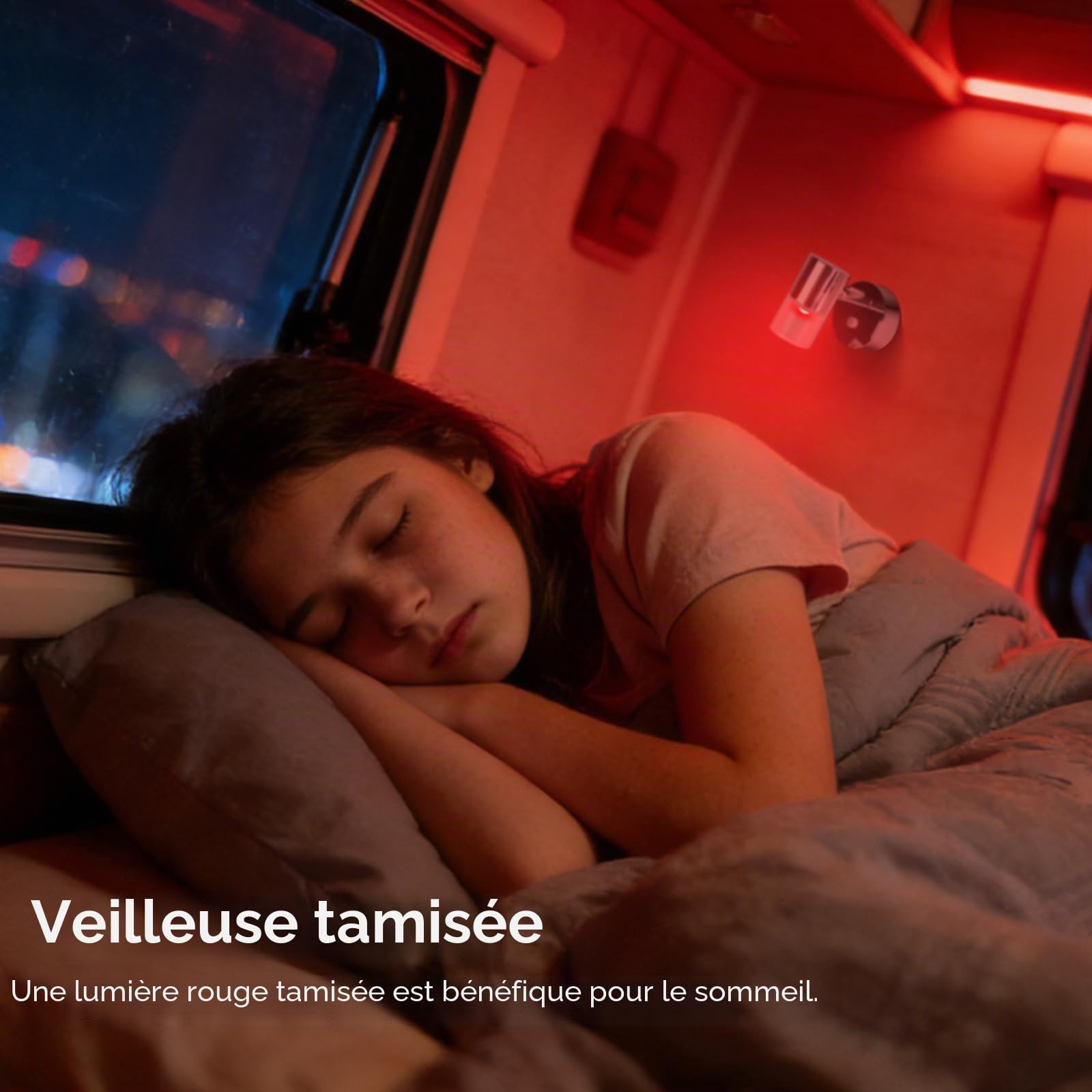 acegoo Lampe de Lecture 12V Camping-Car 3200K/Lumière nocturne rouge, intégré USB-C 20W Chargeur, Murale Spot pour Bateau Caravane Éclairage Intérieur, Chromé 2pcs
