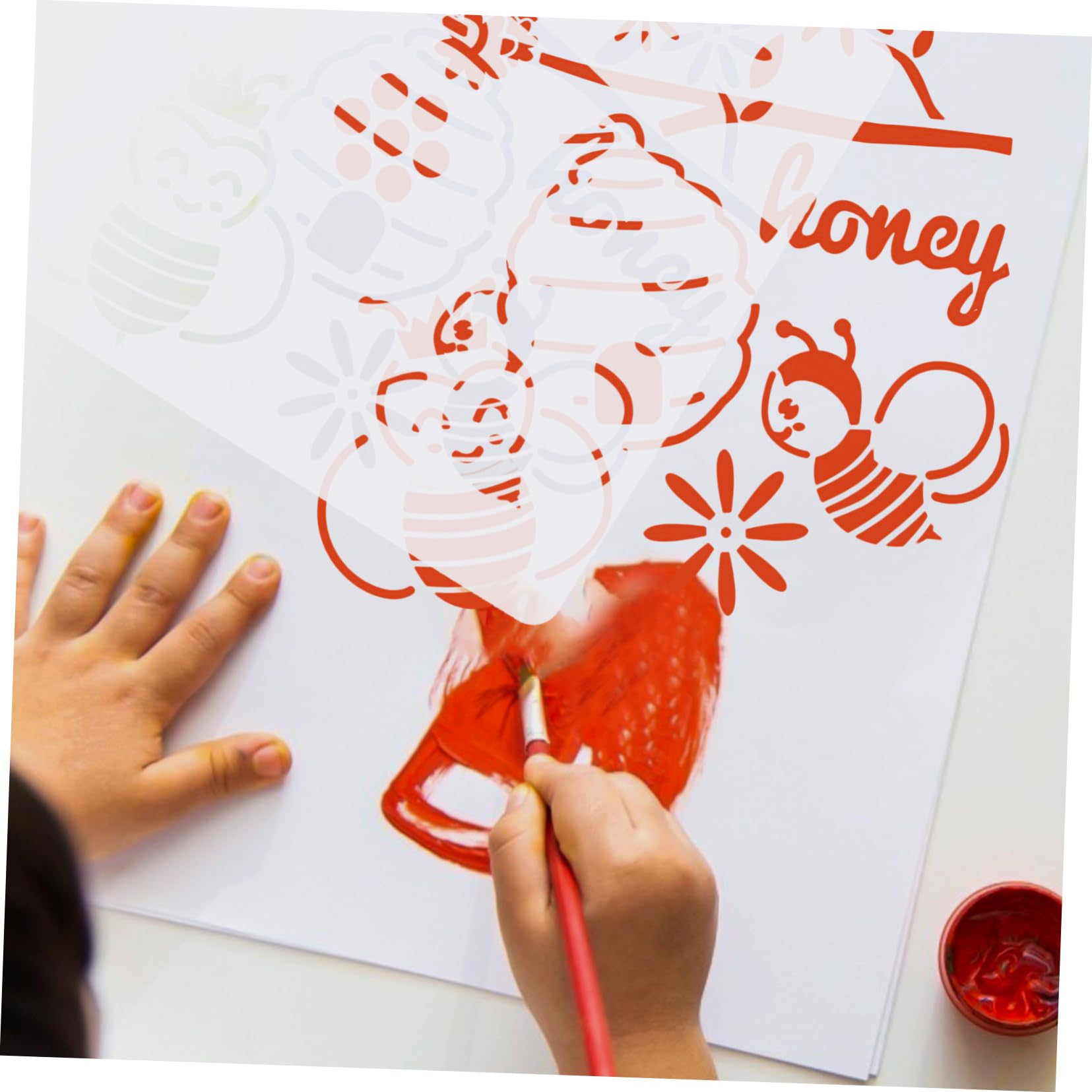 Lurrose 36feuilles Pochoirs De Dessin Pour Modèles Décoratifs De Abeilles Pour Projets Artistiques Et Peinture Sur Divers Supports