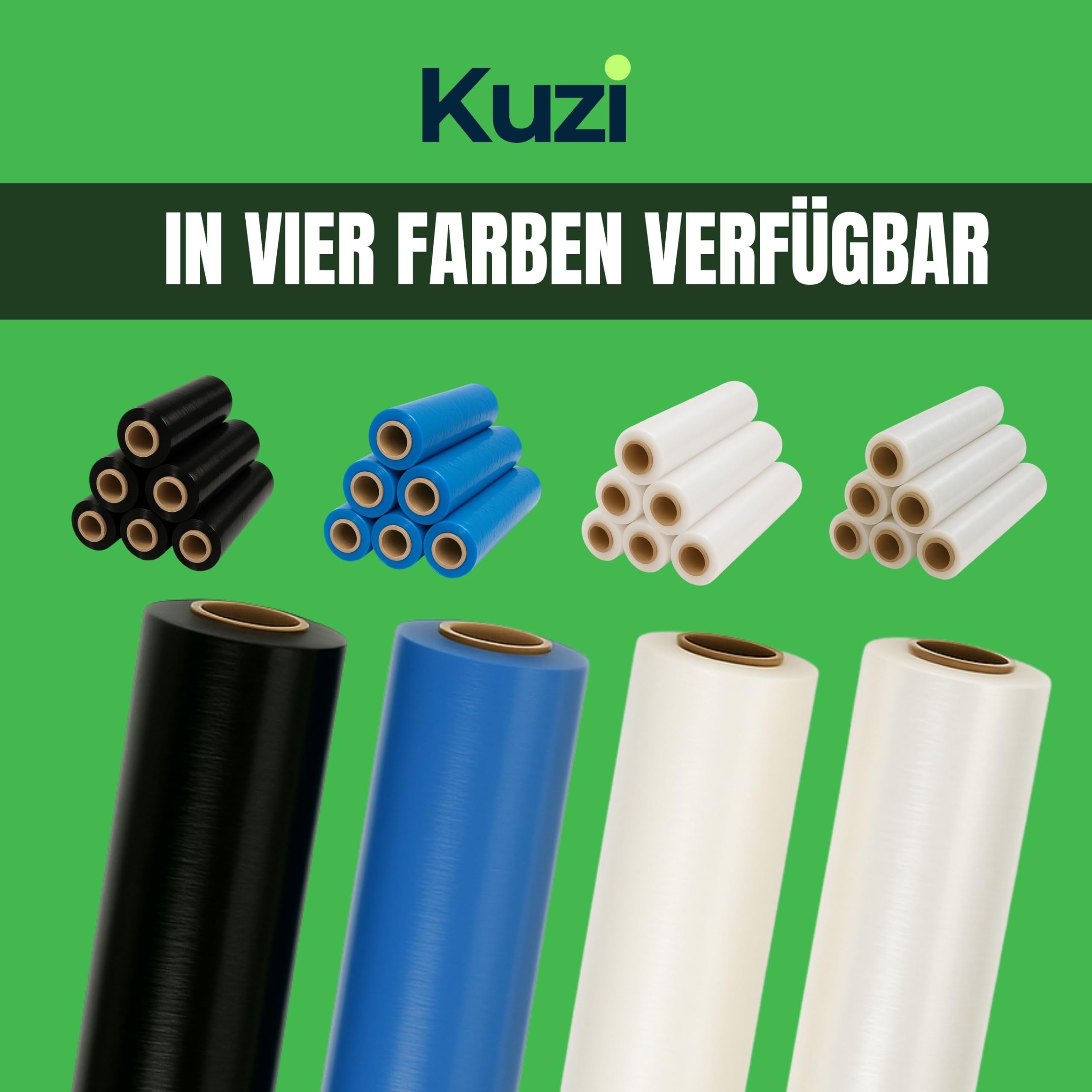 KUZI Stretchfolie 6 Rollen 2,5 kg 23 My 50 cm transparent