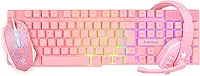 COMBO GAMER ROSA (TECLADO+MOUSE+FONE) EG53 - EVOLUT
