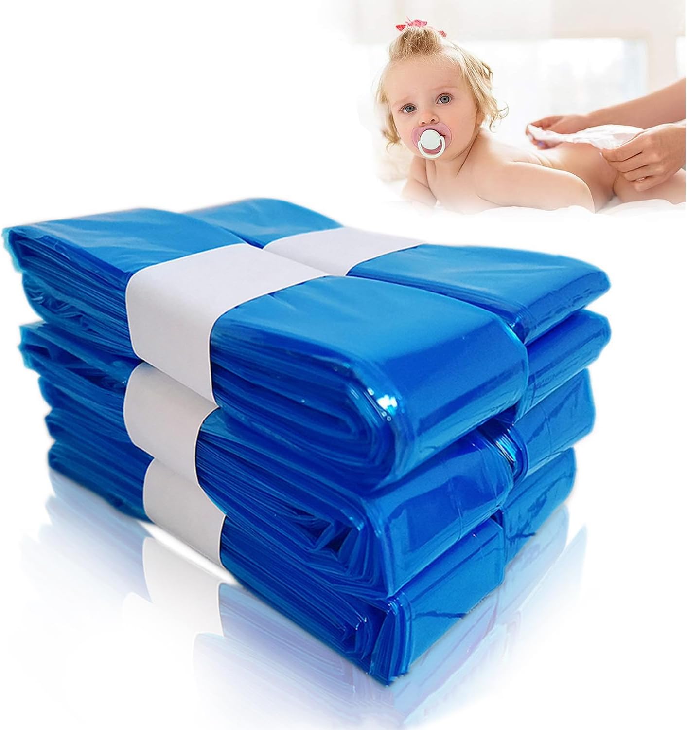 6 Pcs Nappy Bin Refills, Nappy Disposal Bags Compatible with Angelcare